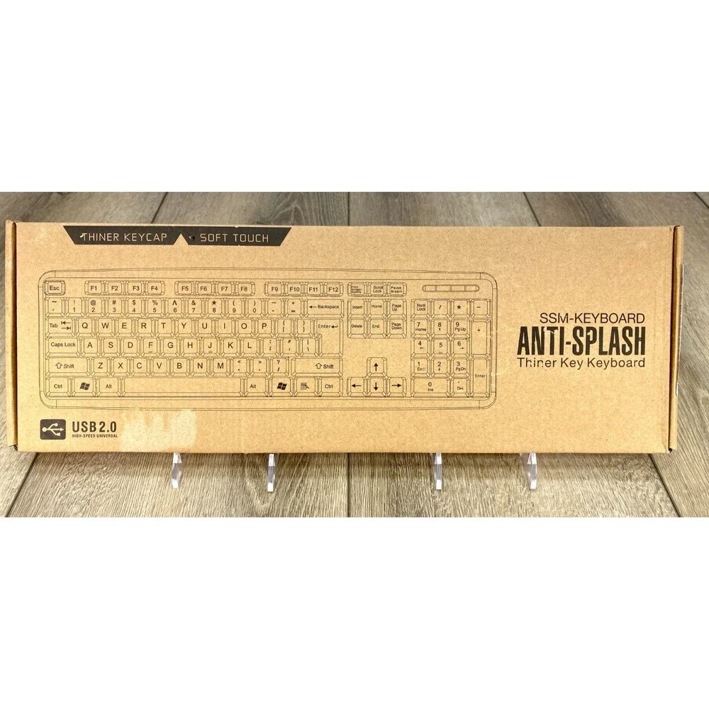SSM-Keyboard Anti-Splash Thiner Key Keyboard SSM-USB-BKB - Corded NEW